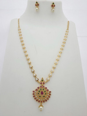 DIKSHA COLLECTION Alloy Gold-plated Gold Jewellery Set(Pack of 1)