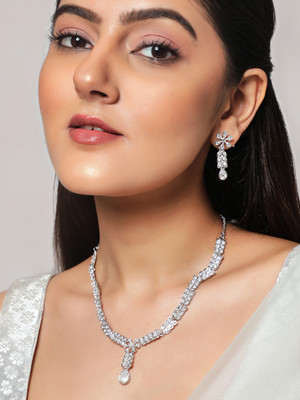 Rubans Elements Alloy Silver Silver Jewellery Set(Pack of 1)