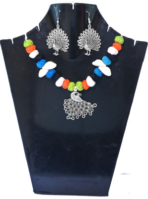 A S enterprize Oxidised Silver Multicolor Jewellery Set(Pack of 1)
