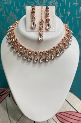 SIYARIKA CREATION Brass Brass Rose Gold Jewellery Set(Pack of 1)