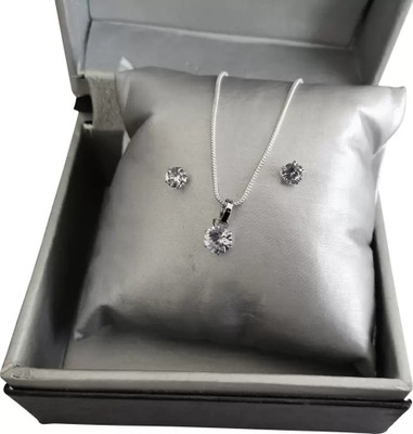 SRK Fashions Alloy Silver Jewellery Set(Pack of 1)