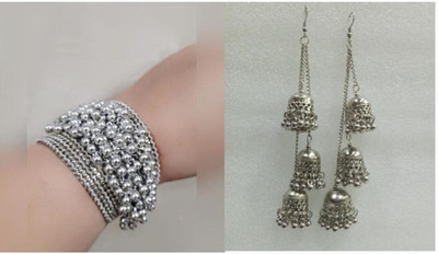 house of common Metal, Copper, Alloy Silver Jewellery Set(Pack of 1)