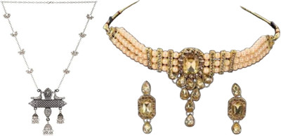 JMBW INTERNATIONAL Alloy Silver, Gold Jewellery Set(Pack of 2)