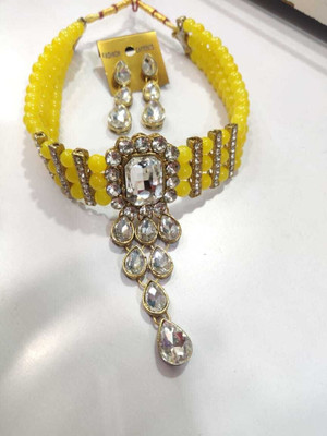 Nivaan Brass Gold-plated Yellow Jewellery Set(Pack of 1)