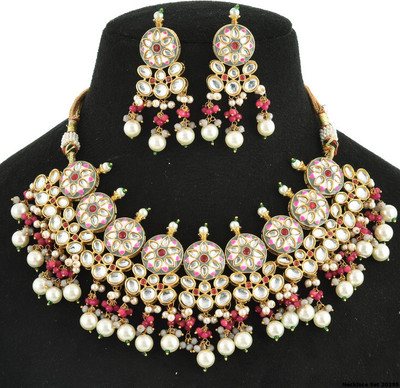 GEODE DELIGHT Copper Gold-plated Multicolor Jewellery Set(Pack of 4)