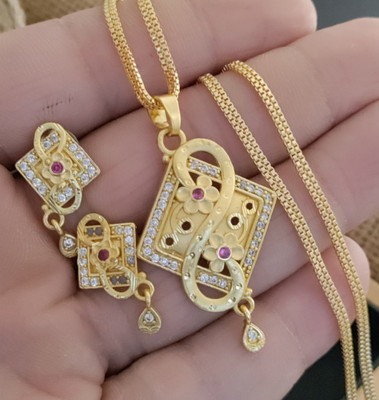 Rohit Fashion Brass Gold-plated Gold Jewellery Set(Pack of 1)