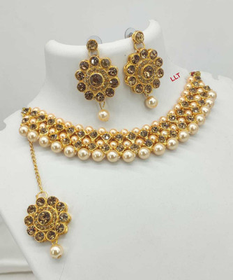 naitika arts Alloy Gold-plated Gold Jewellery Set(Pack of 1)