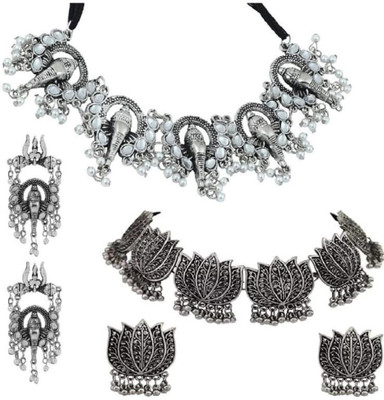 MAYRA TRADING Alloy Silver Jewellery Set(Pack of 1)