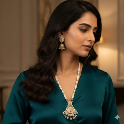 Umikas Brass Gold-plated Gold, White Jewellery Set(Pack of 2)