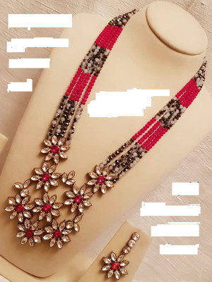 CATALYST Alloy Gold-plated Red, Grey Jewellery Set(Pack of 1)