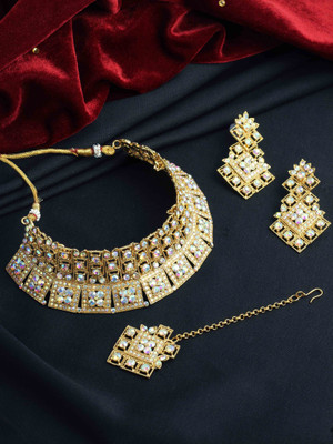 SAIYONI Alloy Silver Multicolor Jewellery Set(Pack of 1)
