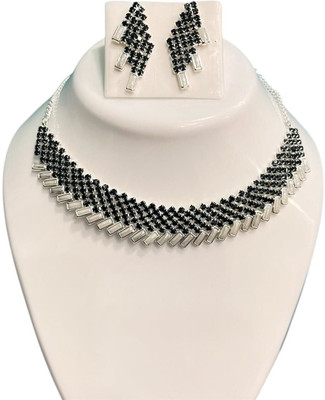 DWEH Alloy Black Silver Black Jewellery Set(Pack of 1)