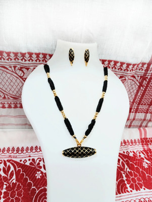 shree balaji gold Copper, Dori, Alloy Black Jewellery Set(Pack of 1)