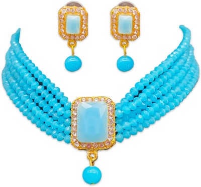 Lc Jewelz Resin Blue Jewellery Set(Pack of 1)