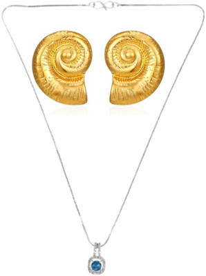 SRK Fashions Alloy Blue, Gold Jewellery Set(Pack of 1)