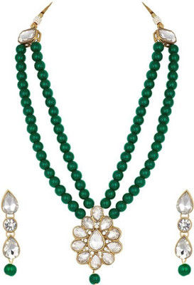 CATALYST Mother of Pearl Brass Green Jewellery Set(Pack of 1)