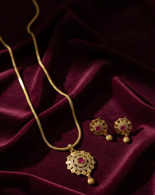 Kagul Alloy Gold-plated Gold Jewellery Set(Pack of 1)