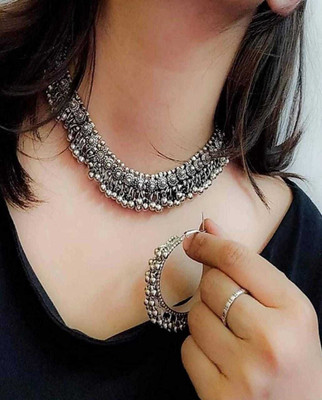 JMBW INTERNATIONAL Alloy Silver Silver Jewellery Set(Pack of 2)