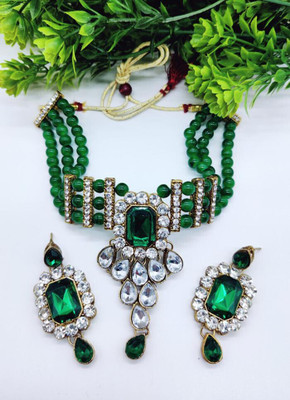 Manmohini Alloy Gold-plated Multicolor Jewellery Set(Pack of 1)
