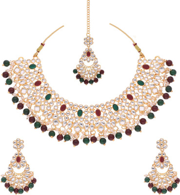 Vedda Brass Gold-plated Gold, Multicolor Jewellery Set(Pack of 1)