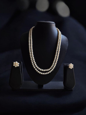 Wine Jewellery Alloy White Jewellery Set(Pack of 2)