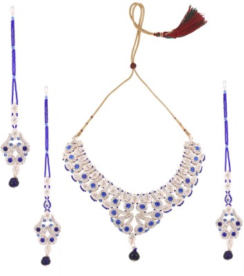 STYYLO FASHION Brass Gold-plated Blue Jewellery Set(Pack of 4)