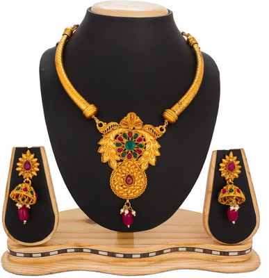 LUXOR Alloy Gold-plated Gold Jewellery Set(Pack of 1)