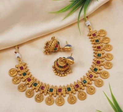 chetna fashion Alloy Gold Jewellery Set(Pack of 1)