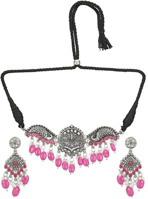 sunhari jewels Brass Pink Jewellery Set(Pack of 1)