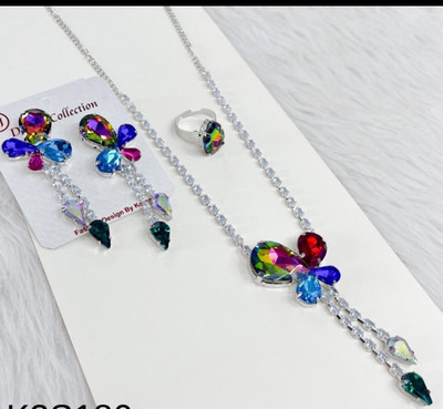 ALISS Alloy Brass Multicolor Jewellery Set(Pack of 1)