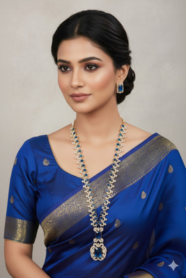 YASHIKATRENDS Stone, Crystal, Alloy Sterling Silver Blue Jewellery Set(Pack of 1)