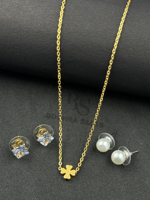 BOGHRA SALES Brass, Alloy Gold-plated, Rhodium Gold, Multicolor Jewellery Set(Pack of 1)