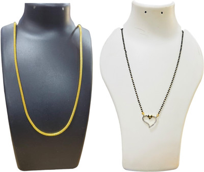 Charms Alloy Gold-plated Black, Gold Jewellery Set(Pack of 1)