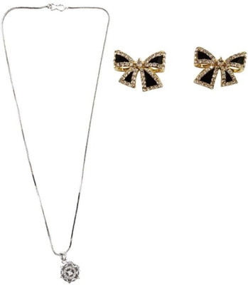 SRK Fashions Alloy Silver, Black Jewellery Set(Pack of 1)