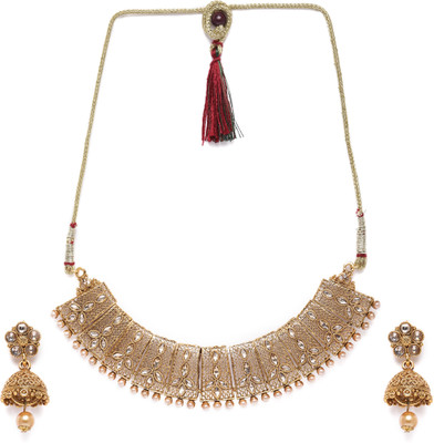 ANOUK Brass Gold-plated Gold, White Jewellery Set(Pack of 3)