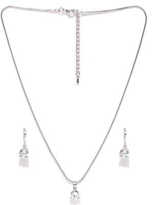 fabula Alloy Silver Silver, White Jewellery Set(Pack of 2)