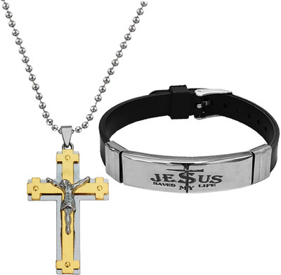 Shiv Jagdamba Metal, Stainless Steel Rhodium Silver Jewellery Set(Pack of 1)