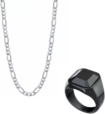 Vipunj Alloy Sterling Silver, Titanium Black, Silver Jewellery Set(Pack of 1)