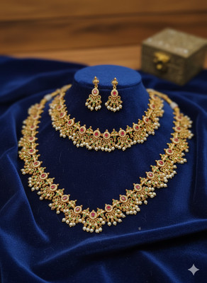 sr pro Alloy Gold-plated Multicolor Jewellery Set(Pack of 1)