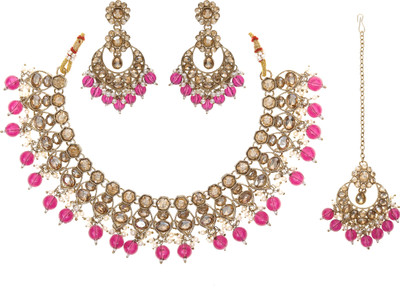 Zarmar fashion Alloy Gold-plated Rose Gold Jewellery Set(Pack of 1)