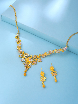 YELLOW CHIMES Metal Gold-plated Gold Jewellery Set(Pack of 3)