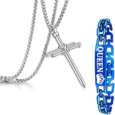 Bellina Alloy Silver, Blue Jewellery Set(Pack of 2)