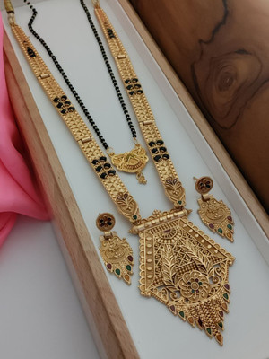 Niva Fashion Brass Gold-plated Gold Jewellery Set(Pack of 1)