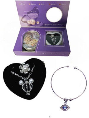 Lovegifts Alloy Rhodium Silver Jewellery Set(Pack of 1)