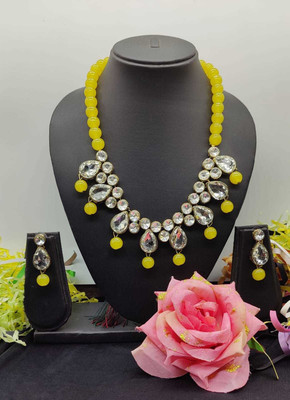 Ronak Fashion Alloy Gold-plated Yellow Jewellery Set(Pack of 1)