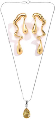 SRK Fashions Alloy Yellow, Gold Jewellery Set(Pack of 1)