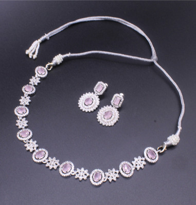 Glimmer Soul Copper Silver Pink Jewellery Set(Pack of 3)
