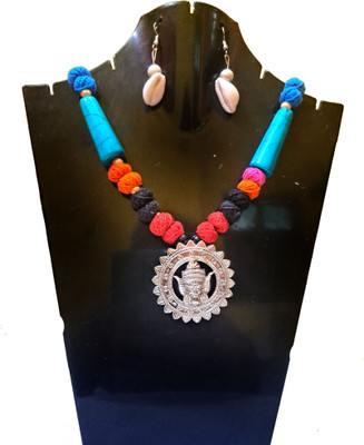 A S enterprize Oxidised Silver Multicolor Jewellery Set(Pack of 1)