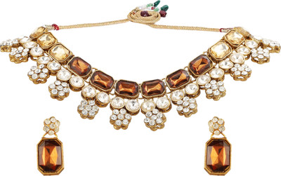 CATALYST Crystal Gold-plated Gold, Brown Jewellery Set(Pack of 1)