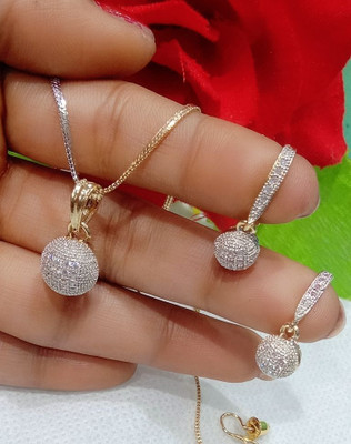 Anamya Collections Alloy Gold-plated Gold Jewellery Set(Pack of 1)